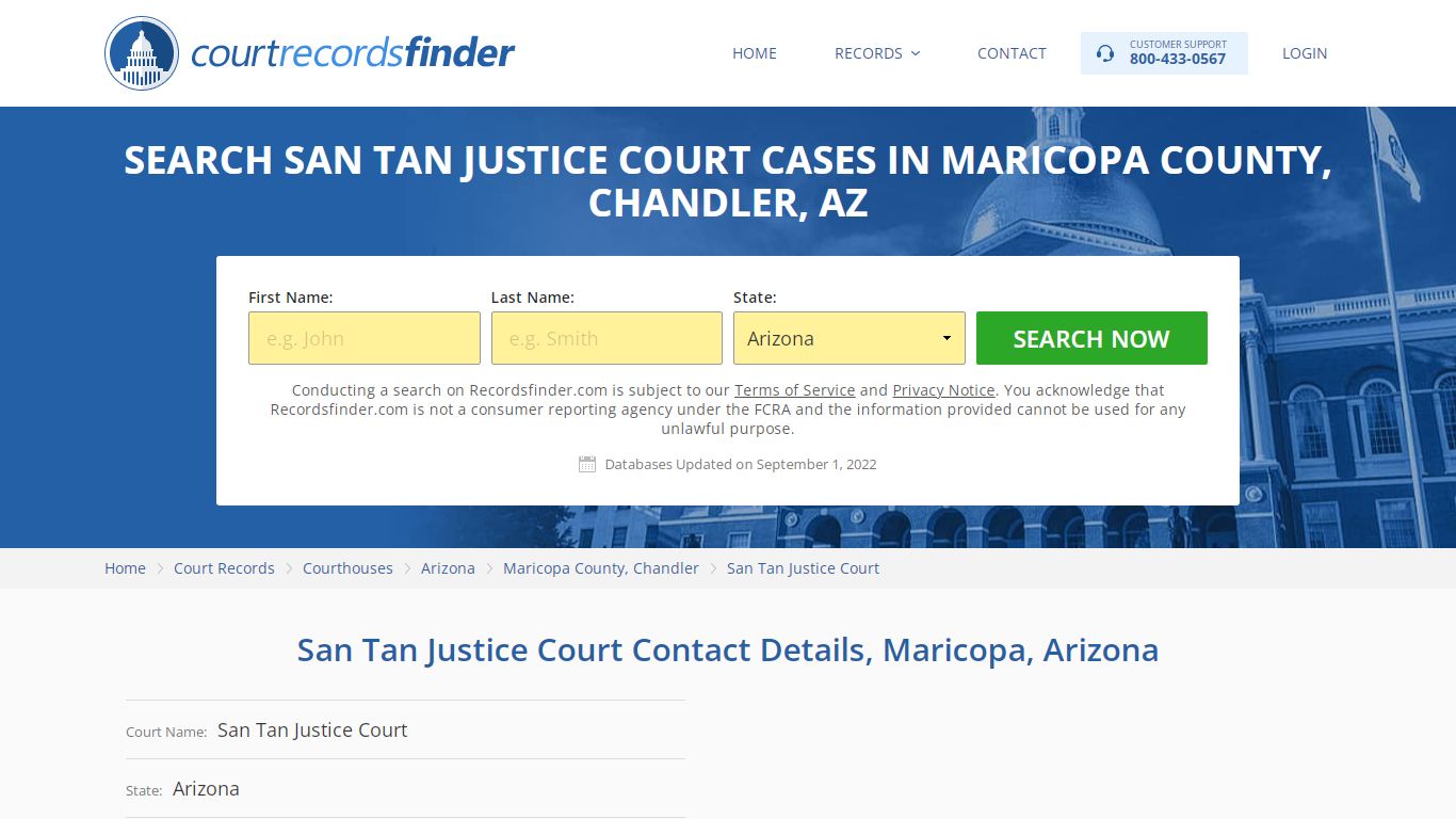 San Tan Justice Court Case Search - RecordsFinder